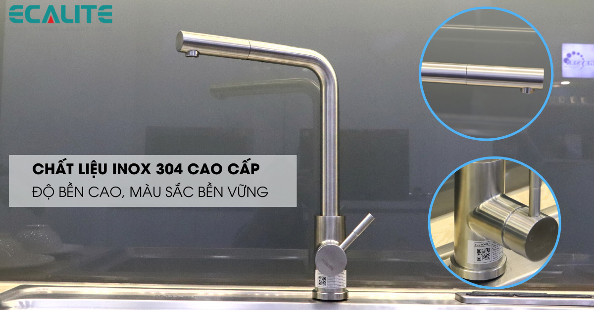 Chất liệu inox 304 cao cấp bền bỉ, chống gỉ sét Chất liệu inox 304 cao cấp bền bỉ, chống gỉ sét